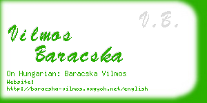 vilmos baracska business card